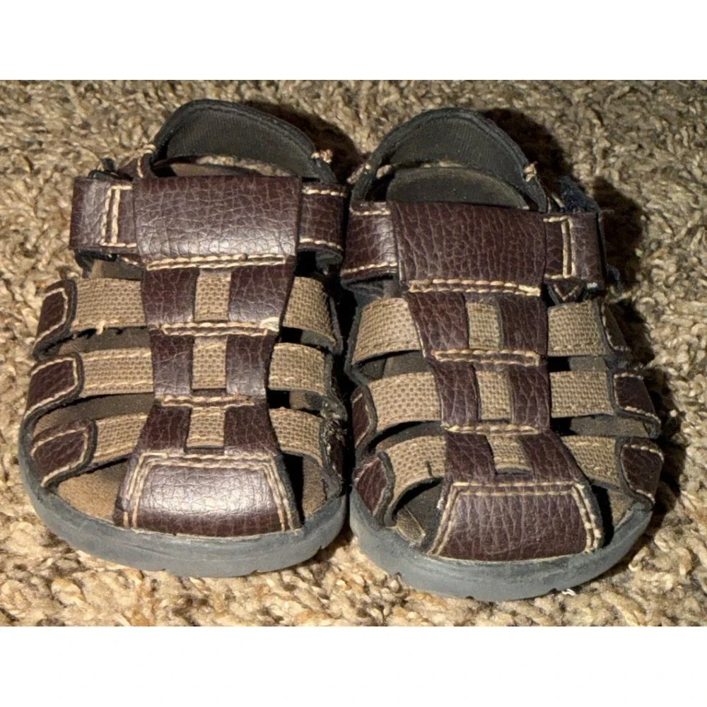 Smart Fit Dark  Brown Fishermen Sandals Size 5